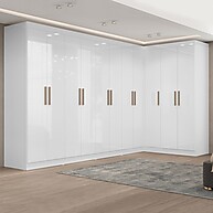Guarda-roupa Paris 11 Portas e 4 Gavetas: Organize seu quarto com estilo - imagem 1