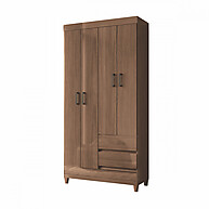 Guarda-roupa Solteiro 4 Portas e 2 Gavetas Jequitiba New Opção – Ideal para Organização e Design Moderno - imagem 1