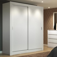 Guarda-Roupa Solteiro Branco Dallas – Madesa - imagem 1