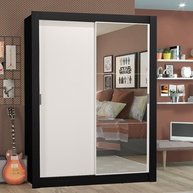 Guarda-Roupa Solteiro Denver 2P com Espelho: Organize seu Quarto com Estilo - imagem 1