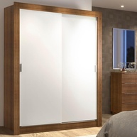 Guarda-Roupa Solteiro Denver: Rustic/Branco - Madesa - imagem 1