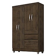 Guarda Roupa Solteiro Lia 4 Portas Capuccino – Elegância e Espaço - imagem 1