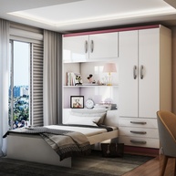Guarda-Roupa Solteiro Liverpool: Cama + 4 Portas! - imagem 1