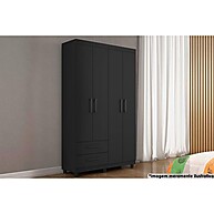 Guarda Roupa Solteiro Preto Fosco: Organize-se! - imagem 1