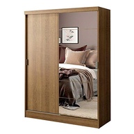 Guarda-roupa Solteiro Madesa Luke 2 Portas de Correr com Espelho Rustic - Design Moderno e Espaçoso - imagem 2