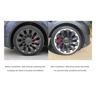 Protetores de Aro 21" para Tesla Model Y 2021-2024: Proteção Premium e Estilo Gunpowder - imagem 3