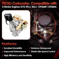 Carburador PD18J 18mm para Scooter GY6 50cc 80cc - Desempenho e Qualidade Superior - imagem 3