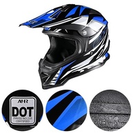 Capacete AHR Adulto Offroad H-Ven25: Segurança e Estilo para Motocross, Quadriciclo e Mais (Preto e Azul) - imagem 4