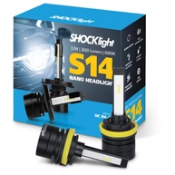 Par Lâmpada LED Farol H8 H9 H11 H16/2 S14 3600LM 6000K 12V 32W Shocklight Azul - imagem 1