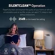 Kenmore Purificador de ar PM1005 com filtro H13 True HEPA, cobre até 1,8 m², sistema de filtragem HEPA de 3 estágios SilentClean de 25 db para escritório e quarto - imagem 5
