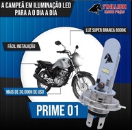 Lampada LED H4 Moto 8000K Efeito Xenon Universal Stallion - Iluminação Superior - imagem 3