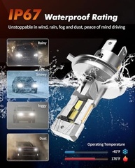 Lâmpada LED H4 9003 Super Brilhante 26000LM - Iluminação Potente e Duradoura - imagem 5