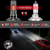Kit Lâmpadas LED H7 para Mercedes-Benz C250/C300/C350: 600% Mais Brilho, Plug and Play, Durabilidade Extrema - imagem 5