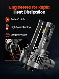Lâmpadas LED Neblina H7 NOVSIGHT: Brilho Intenso 60.000LM, Mini 1:1, 50.000h - imagem 5