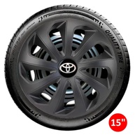 Jogo 4 Calotas Esportivas Velox Aro 15 Preto Fosco - TOYO Etios, Hacth, Sedan, Yaris, Corolla - imagem 4