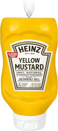Hallmark Keepsake Enfeite de Natal 2024, mostarda amarela Heinz, presentes de comida - imagem 1