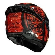 Capacete Norisk Halloween Orange: Segurança e Estilo com Viseira Fumê e Spoiler - imagem 2
