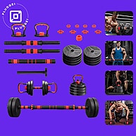 Halteres Ajustáveis 6 em 1: Treino Completo! - imagem 1