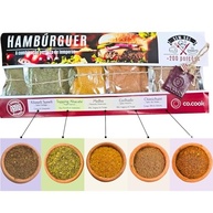 CoCook Hamburguer 5 sabores Temperos 100% natural Grelhado Chimichurri Mostarda Abacate Kmeli Suneli Zero Glúten, Zero Lactose, Zero Conservantes, Zero Corantes, Zero Sódio - 450g Rende até 200 porções - imagem 1