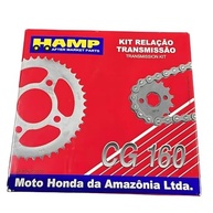 Kit Relação Completa CG 160 HAMP: Coroa, Pinhão e Corrente Reforçada para Máxima Performance - imagem 3