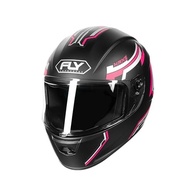 Capacete Moto Feminino Fechado Fly F-9 Hans Preto Fosco Rosa - Segurança e Estilo - imagem 3