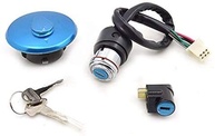 Kit Trava Ignição + Tampa Tanque Gasolina Haojue Suzuki GN125 125cc - Peças 6 Pinos - imagem 1