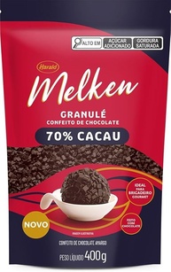 Chocolate Granulado Meio Amargo Granulé 400G Melken Harald - imagem 1