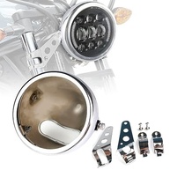 Suporte de Carcaça para Farol de Moto Harley Davidson Cromado 14cm (5.75") - Upgrade Premium - imagem 2