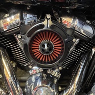 Filtro de Ar Esportivo para Harley Davidson: Sportster, Dyna, Softail, Touring M8 - Design Spike Black - imagem 1