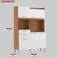 Armário de Cozinha 6 Portas 2 Gavetas Harmonia - Organize com Estilo e Funcionalidade - imagem 3