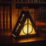 Aparador de Livros com Luminária LED Inspiração Harry Potter - Plataforma 9 3/4 com Insígnia Mágica - imagem 3