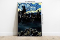 Tela com Borda Infinita - Noite Estrelada Harry Potter | Decoração Moderna 100x60cm - imagem 3
