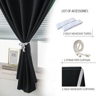 Cortinas Blackout Adesivas Fáceis - Sem Furos, Sem Haste, Bloqueio Total de Luz para Todos os Cômodos - imagem 4