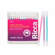 Hastes Flexíveis Ricca: 150un de Higiene e Praticidade - imagem 1