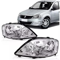 Par de Faróis Logan Hatch/Sedan 2010-2013 Máscara Cromada - Visibilidade e Estilo Renovados - imagem 1