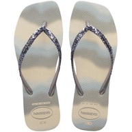 Havaianas Slim Square Glitter: Prata e Estilo! - imagem 1