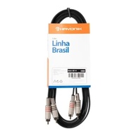 Cabo de Áudio HAYONIK 2RCA x 2RCA 3m: Som Impecável com Condutor em Cobre - imagem 4