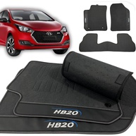 Jogo de Tapetes Automotivos Emborrachados Premium para Hyundai HB20 (2012-2025) - 3 Peças - imagem 1