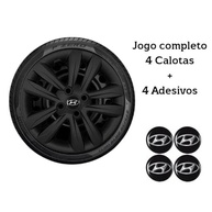 Jogo 4 Calotas Aro 15 Hyundai HB20 Preto Fosco - Estilo e Proteção - imagem 3