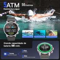 Smartwatch Kieslect Kr 3 Preto 47mm: Tela AMOLED HD 1.5" e Conectividade Inteligente - imagem 3