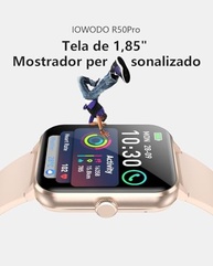 Smartwatch Feminino Rosa: Chamadas Bluetooth, 100+ Esportes, Tela 1.85" HD e 2 Pulseiras - imagem 3