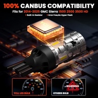 Lâmpada LED 921 YCLL para GMC Sierra 1500/2500/3500 HD: Brilho 300% e 6000K Branco Frio - imagem 3