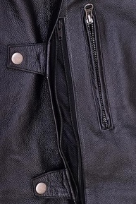 Jaqueta masculina de couro refletiva HD para motociclista - Jaqueta Harley para motocicleta - Jaqueta de ventilação com elos de passagem - imagem 5