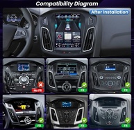 Rádio Automotivo Ford Focus 2012-2018: Tela HD 9.7" 8 Núcleos, CarPlay/Android Auto Sem Fio, GPS e Som HiFi - imagem 3