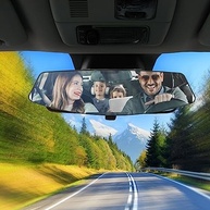 Espelho Retrovisor Panorâmico Universal 32cm HD: Amplie Sua Visão e Elimine Pontos Cegos - imagem 5