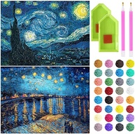 Kits de Pintura de Diamante 5D Van Gogh - Full Drill com Tela HD 30x40cm - imagem 2