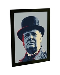 Quadro Decorativo Winston Churchill Pop Art - Moldura Moderna com Impressão HD - imagem 2