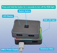SKUYA HDMI 2.1 Switch 8K@60Hz | 4K@144Hz/240Hz | 48Gbps | 2 Entradas 1 Saída para PS5, Xbox Series X/S, Nintendo Switch, Apple TV - imagem 5