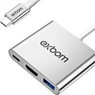 Adaptador USB-C 3 em 1: HDMI 4K, USB 3.0 e Power Delivery para seu Mac e PC - imagem 2