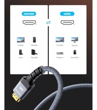 Cabo HDMI 2.1 8K 2m Ultra Rápido 48Gbps | HDR10, eARC, VRR | Ideal para TV 4K, Monitor Gamer, PC e Projetor | Conector Banhado a Ouro e Cabo Reforçado - imagem 3
